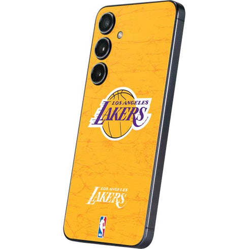 NBA Los Angeles Lakers Distressed Galaxy S25 Skin